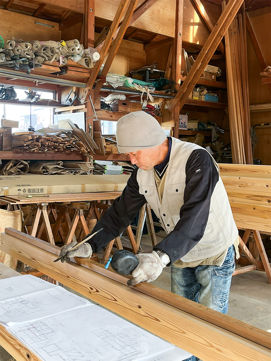 代表・大工職人 五條稔